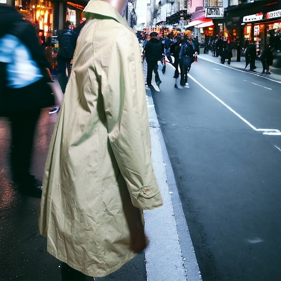 LONDON FOG | Mint Green Trench Coat  | EUC ✨  size 10 - Picture 2 of 9